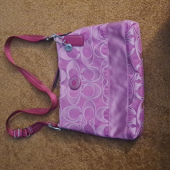 EUC Coach Purple/Pink Crossbody Bag - Picture 1 of 7